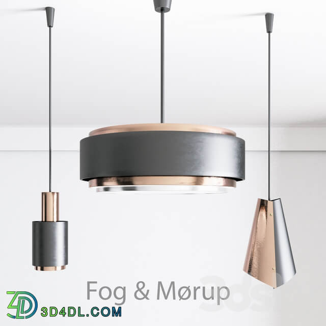 Copper pendants set Pendant light 3D Models