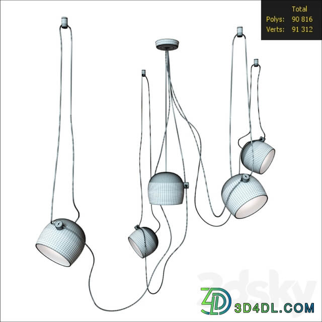 Aim 5 Point Pendant Lamp Pendant light 3D Models