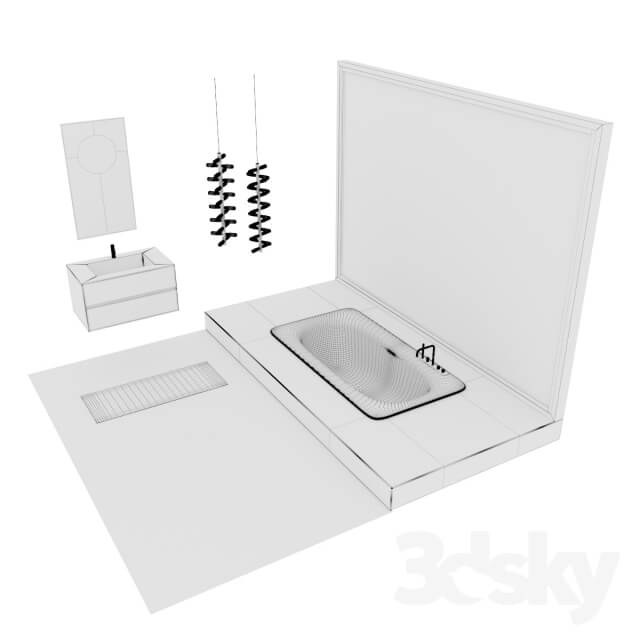 Bathroom furniture set Piana