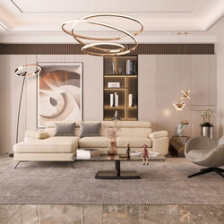  Living Room Interior Model By Hoang Gia 