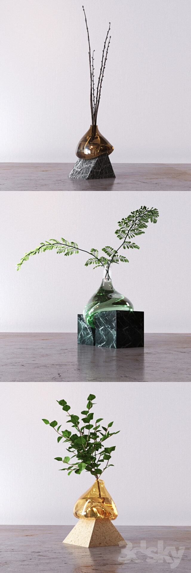 Misshapen Glass Vases by Studio EO
