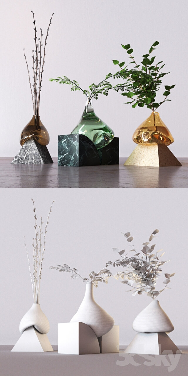 Misshapen Glass Vases by Studio EO