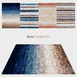 Carpets with long pile Area carpet set 