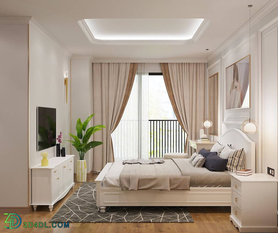 3D Interior Scene File 3dsmax Bedroom 172 By LeHai 