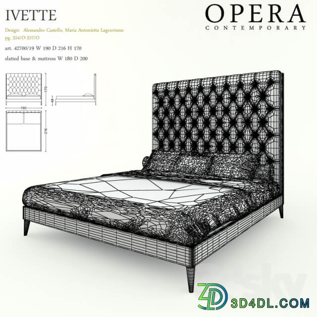 Bed Opera Contemporary Ivette art.42700 20