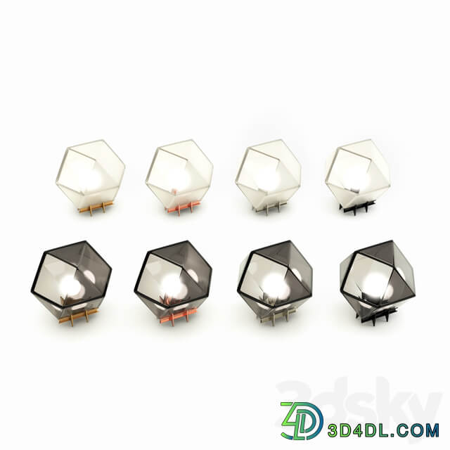 Welles Glass Pendant light 3D Models