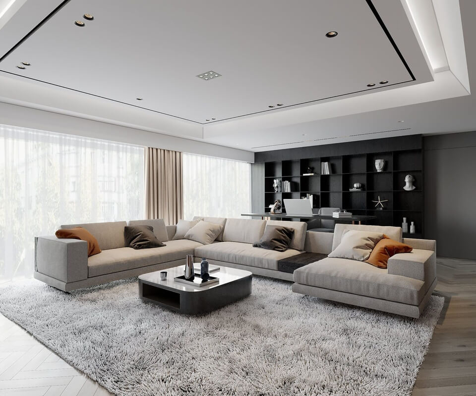  Living Room- Kitchen Interior Model By Nguyen Duc Huy
