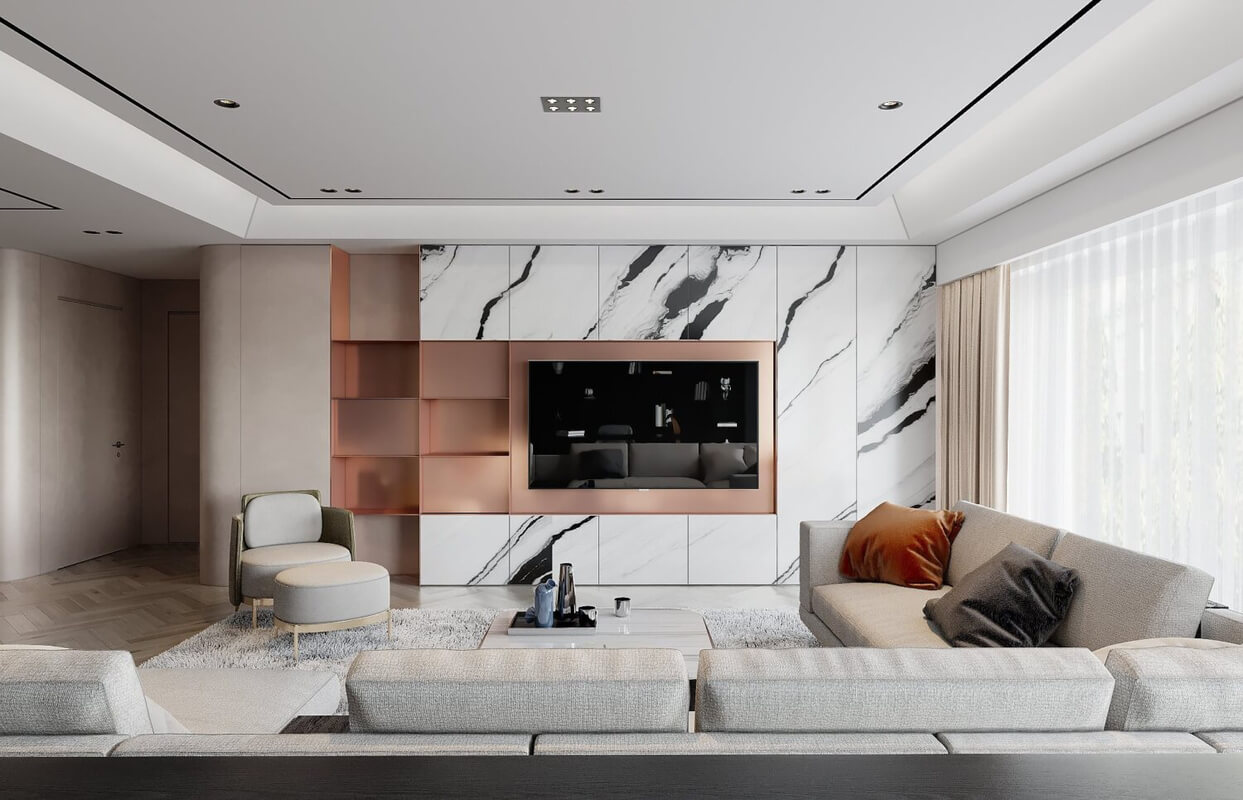  Living Room- Kitchen Interior Model By Nguyen Duc Huy