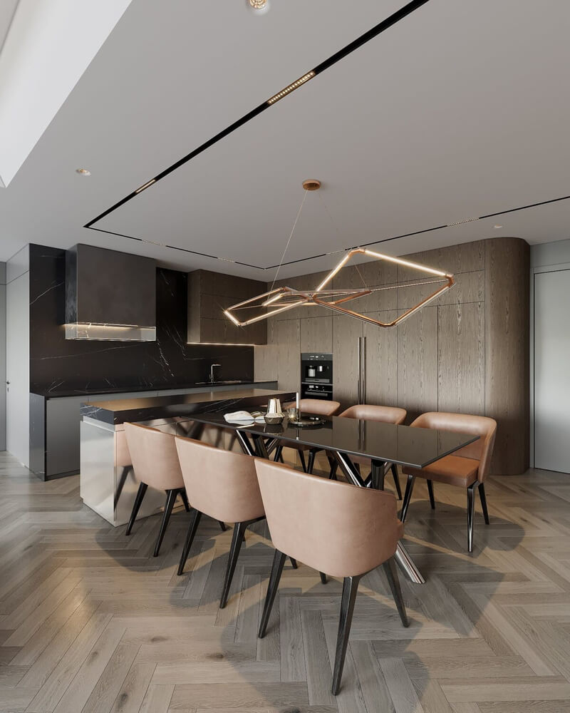  Living Room- Kitchen Interior Model By Nguyen Duc Huy