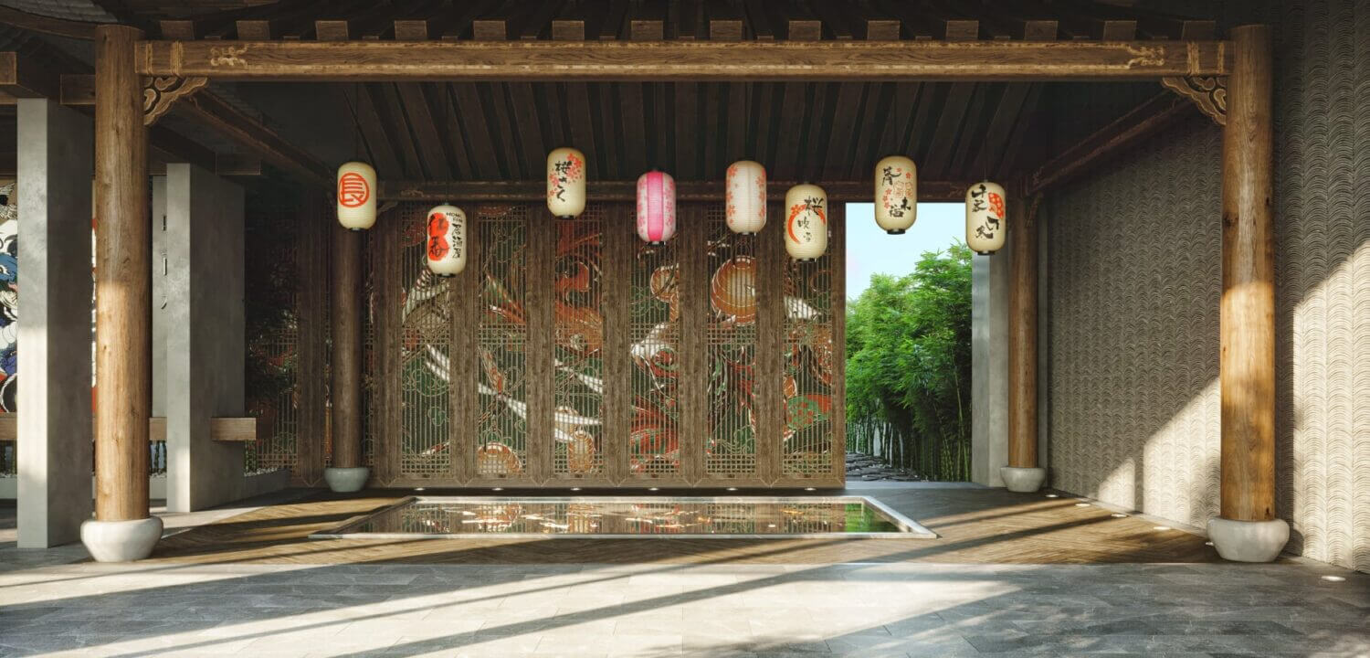  3D Exterior Lobby Scene by Do Huy Binh