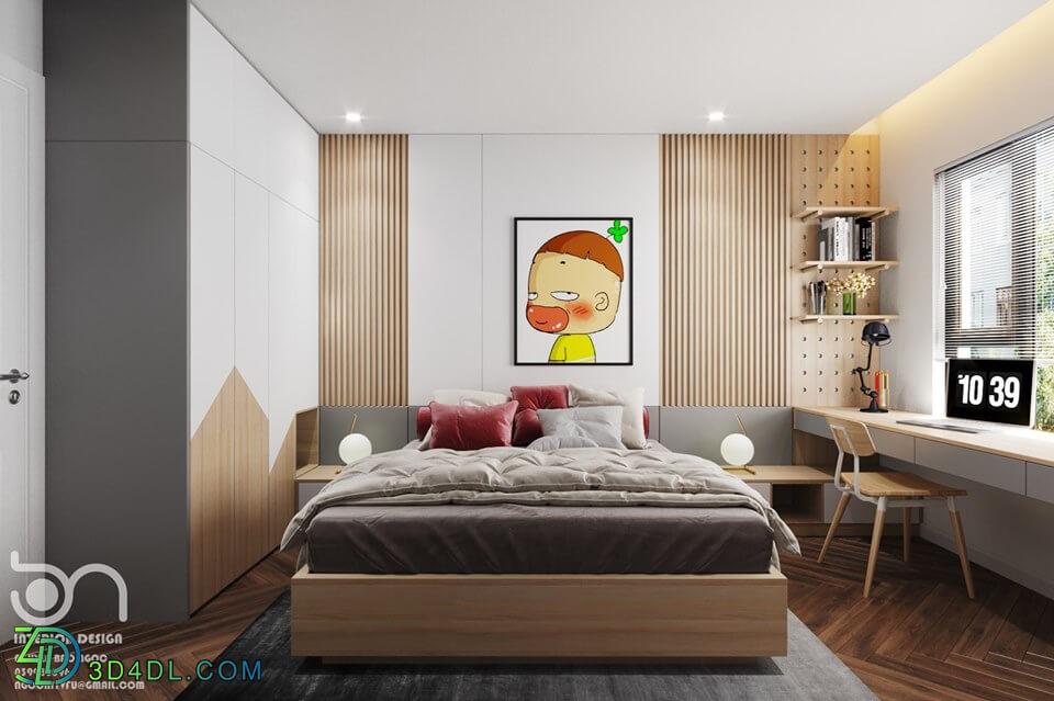 3D Interior Scenes File 3dsmax Model Bedroom 138 By NguyenBaoNgoc