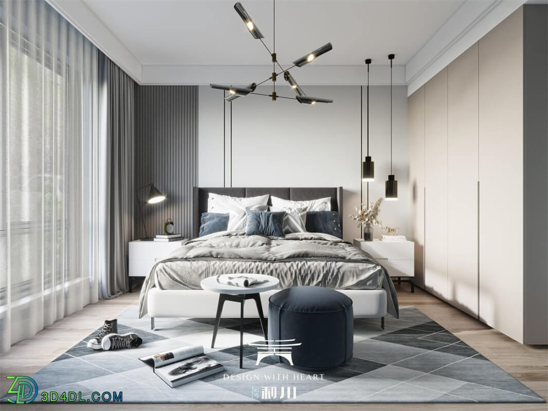 3D Interior Scenes File 3dsmax Model Bedroom 235 By LeHuy