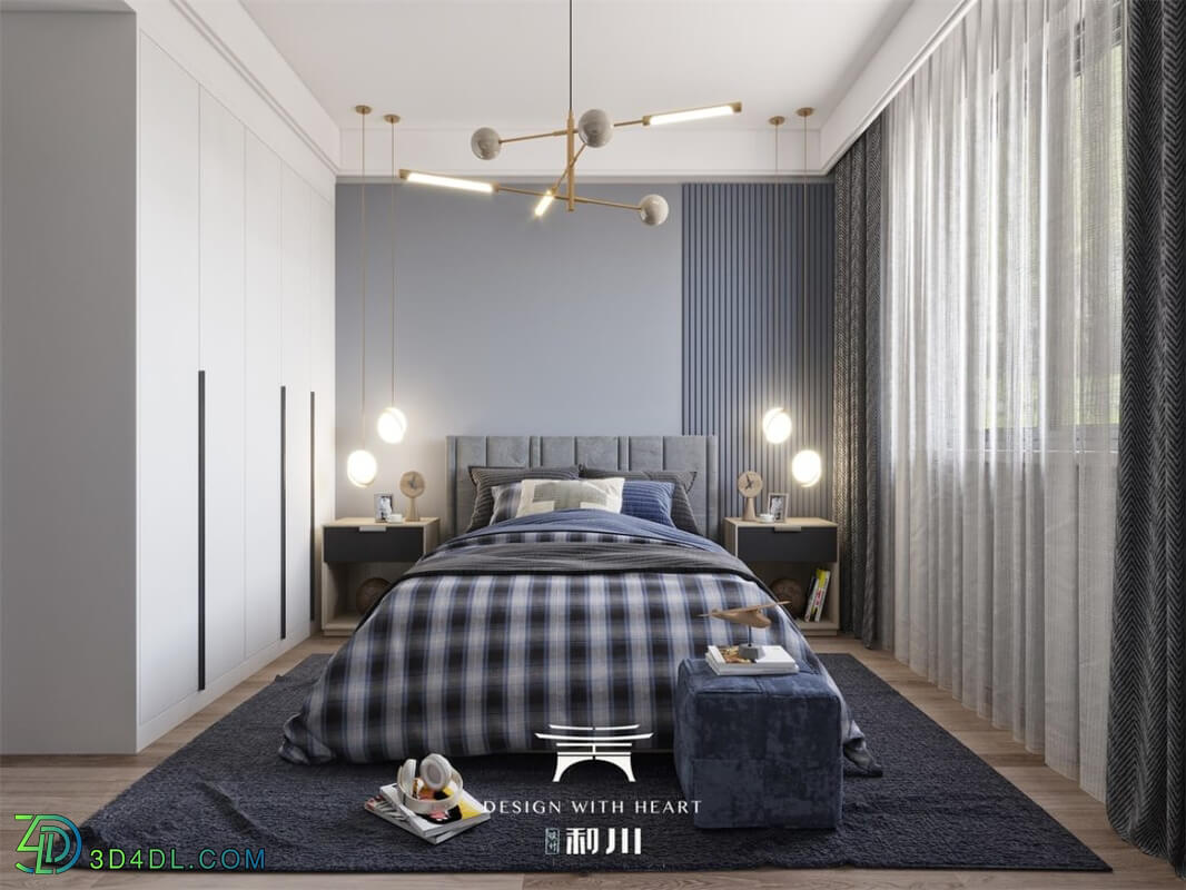 3D Interior Scenes File 3dsmax Model Bedroom 235 By LeHuy