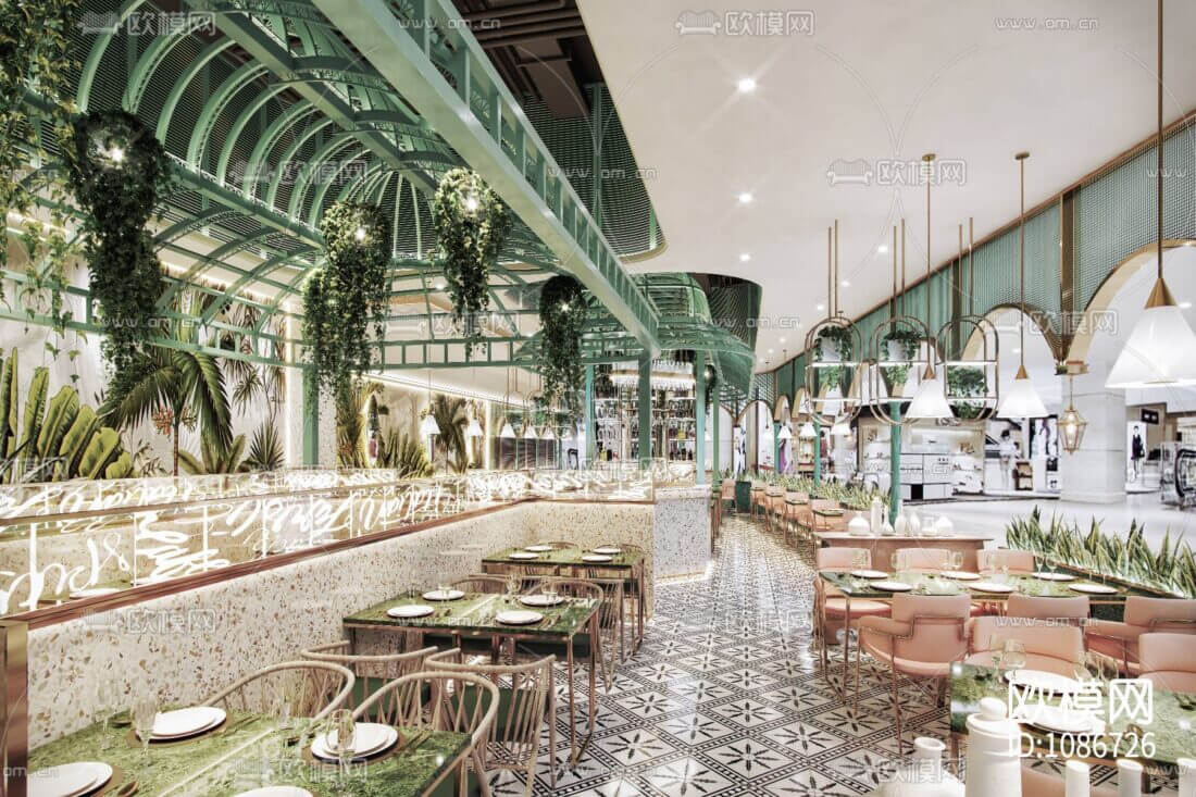 3D Model Interior Restaurant Scene 60 File 3dsmax By Kha Vi