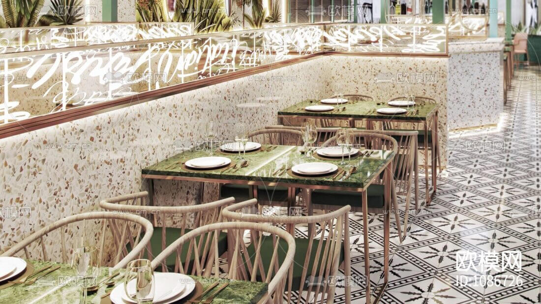 3D Model Interior Restaurant Scene 60 File 3dsmax By Kha Vi