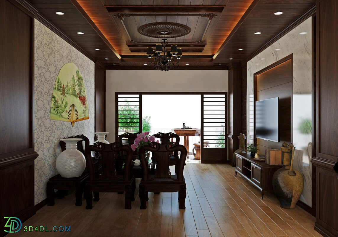 3D Interior Scene File 3dsmax Model Livingroom 433 By Manhlinh Kyzen