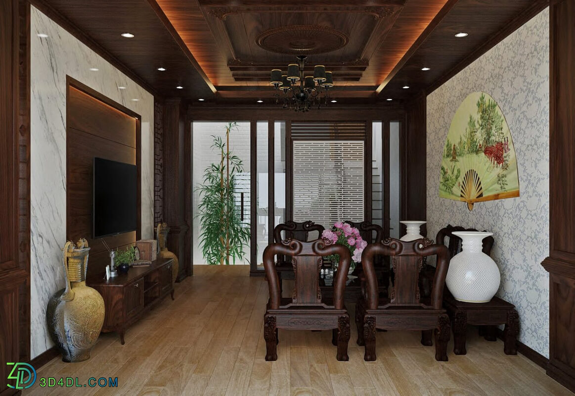 3D Interior Scene File 3dsmax Model Livingroom 433 By Manhlinh Kyzen