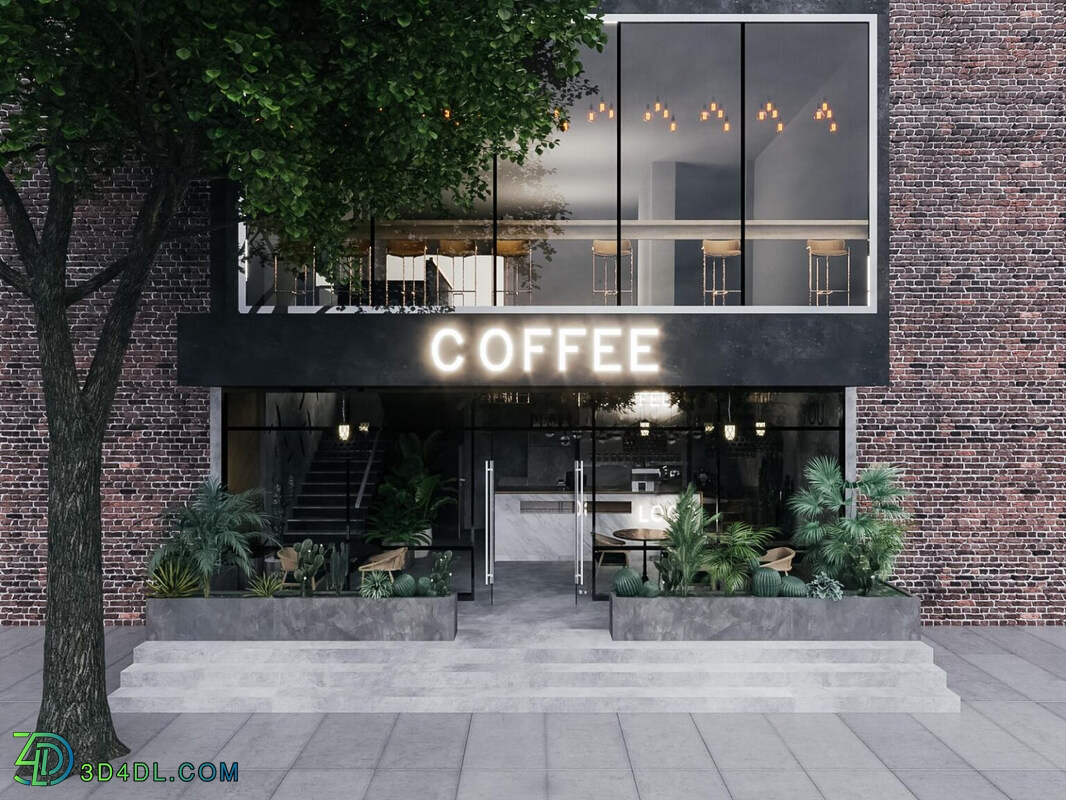 3D Model Interior Coffee 39 Scenes File 3dsmax by Mai Hanh