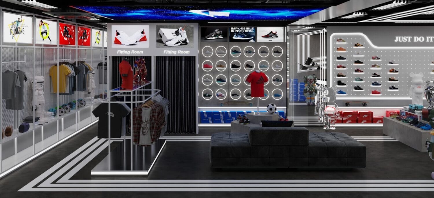  Sport Shoes shop 3D Model By Tia Sang