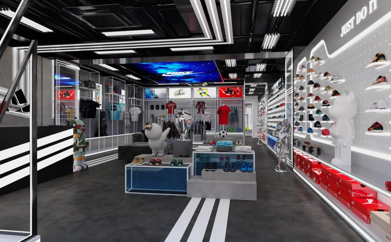  Sport Shoes shop 3D Model By Tia Sang