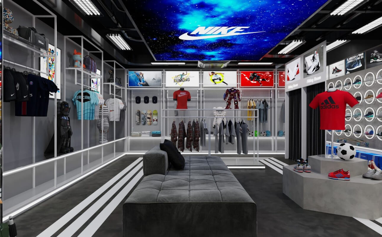  Sport Shoes shop 3D Model By Tia Sang