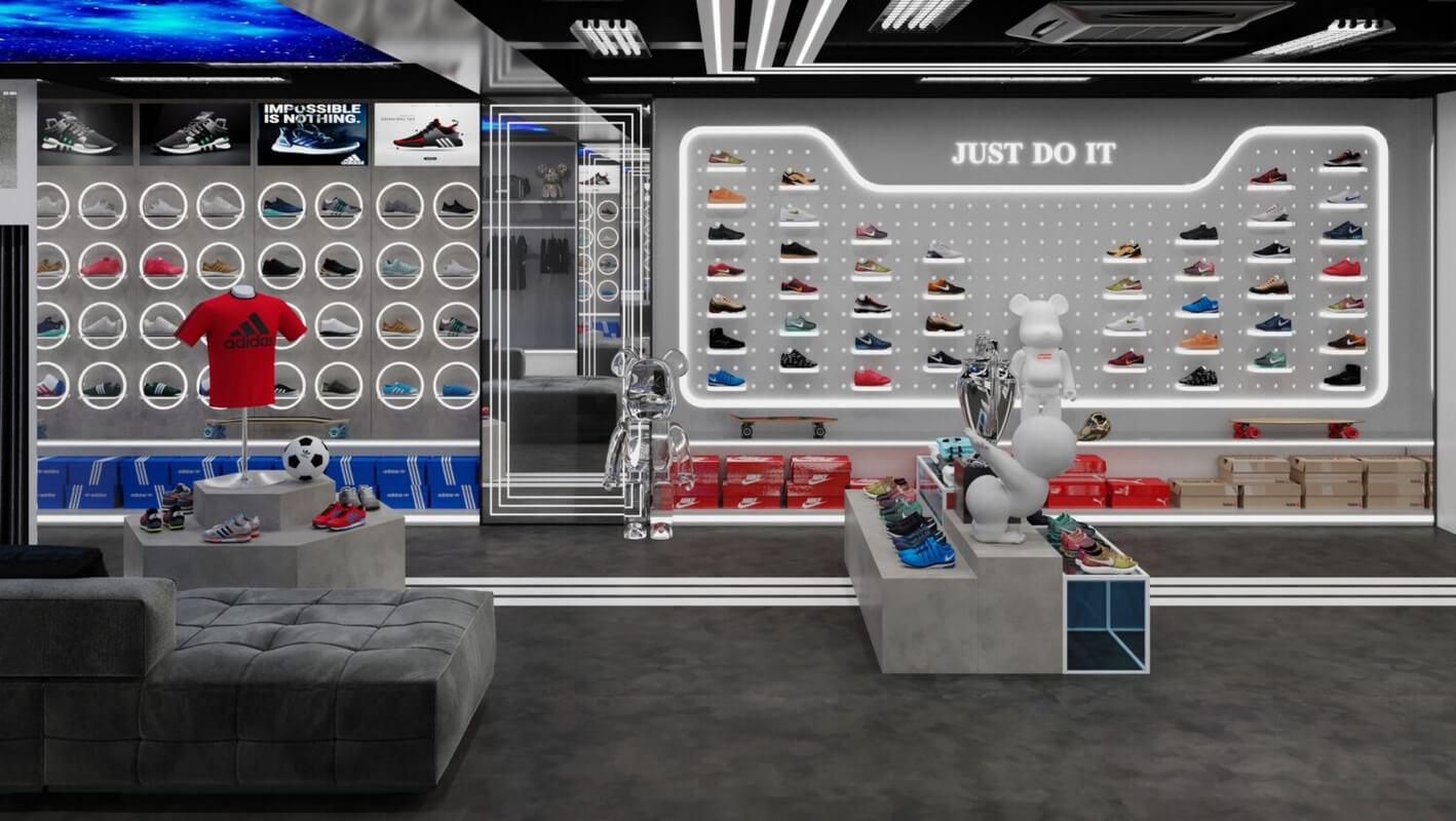  Sport Shoes shop 3D Model By Tia Sang