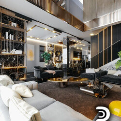  Interior Living Room- Kitchen Model by Mai Hanh 