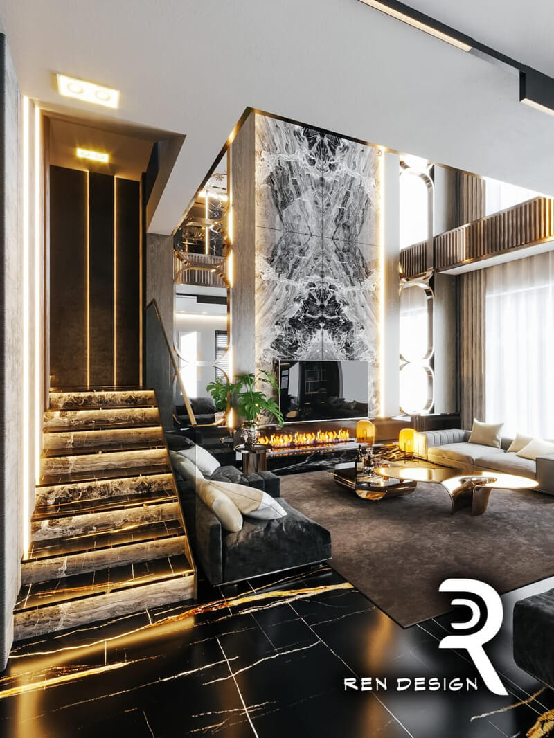  Interior Living Room- Kitchen Model by Mai Hanh