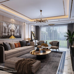 3D Interior Scene File 3dsmax Model Livingroom 453 By Huy Hieu Lee 