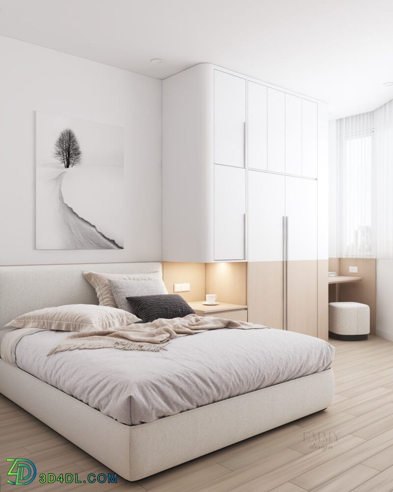 3D Interior Scenes File 3dsmax Model Bedroom 349 By MyHuynh