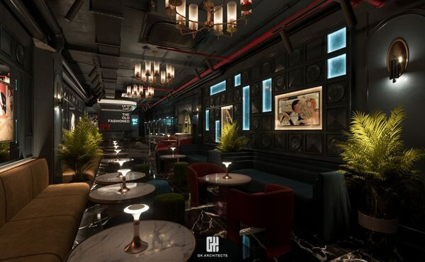  3D Bar Restaurant Interior Scene Model by Nguyen Huy Anh