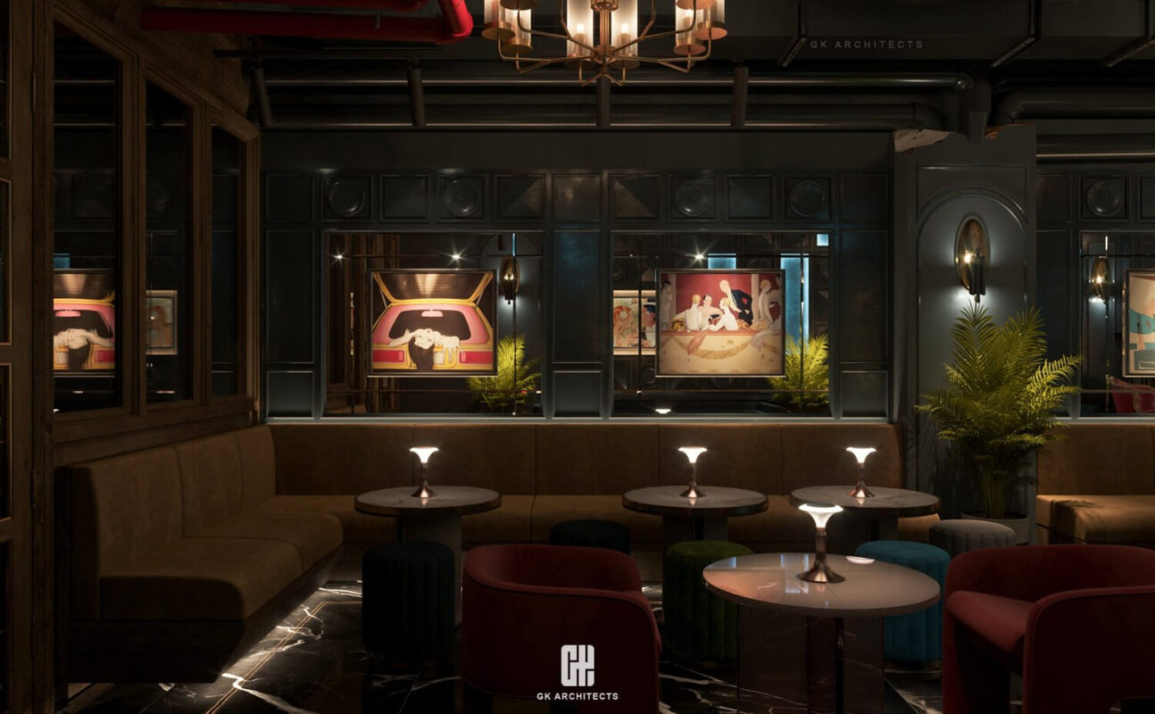  3D Bar Restaurant Interior Scene Model by Nguyen Huy Anh