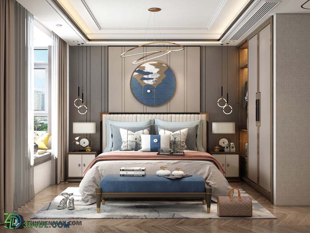 3D Interior Scenes File 3dsmax Model Bedroom 277 By HuyHieuLee