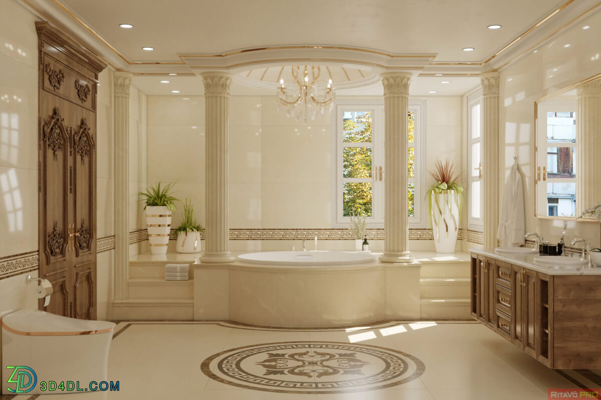 3D Interior Bathroom 35 Scene File 3dsmax By Nguyen Duc