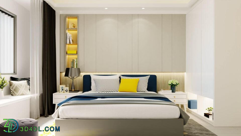 3D Interior Scenes File 3dsmax Model Bedroom 379 By Nguyen Dung