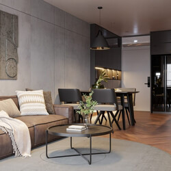  Apartment Interior Model By Nguyen Tien 