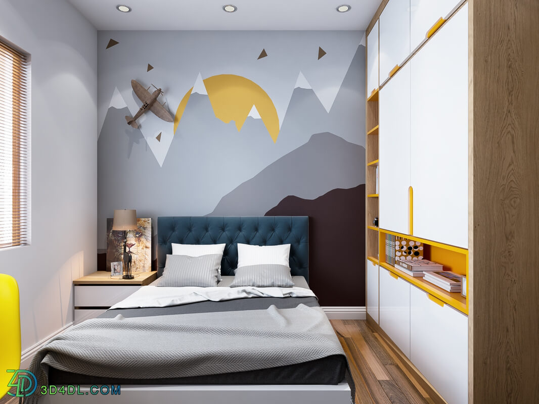 3D Interior Scenes File 3dsmax Model Children's Bedroom 75