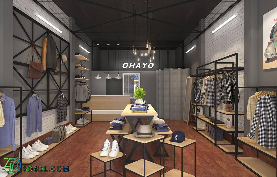 3D Fashion Shop 4 Model 