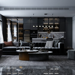 3D Interior Scene File 3dsmax Model Livingroom 336 By HuyHieuLee 