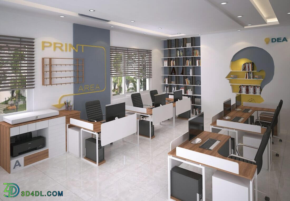 3d Interior Office Room 27 Scene File 3dsmax Model By TrungVu