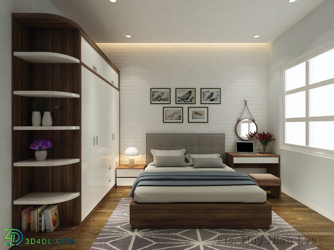 3D Interior Scenes File 3dsmax Model Bedroom 390 By Huy Hieu Lee