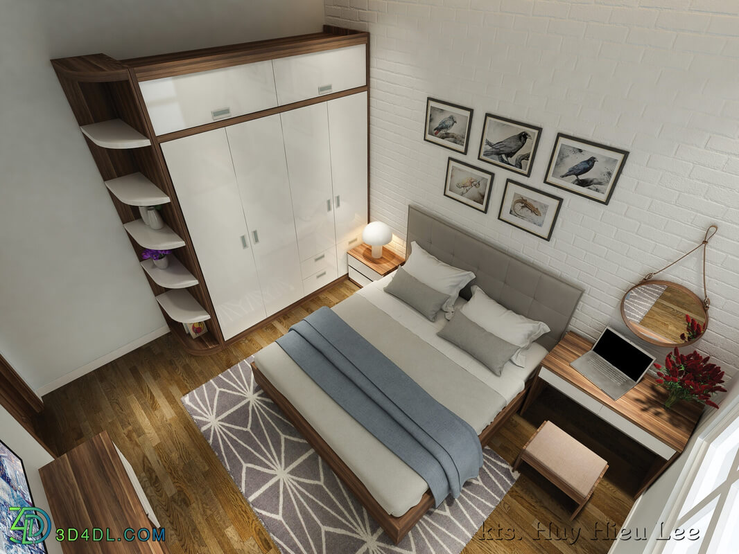 3D Interior Scenes File 3dsmax Model Bedroom 390 By Huy Hieu Lee