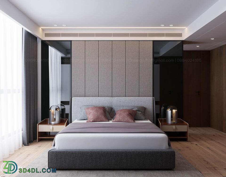 3D Interior Scenes File 3dsmax Model Bedroom 254 By ChienDo