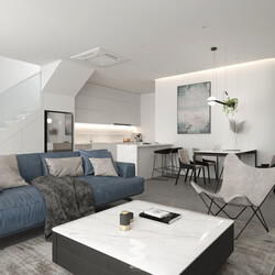  Living Room Interior Model by Tu Dinh Huong 