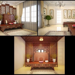 3D Interior Scenes File 3dsmax Model Altar Room 3 