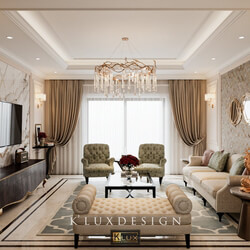  3D Interior Neoclassical Apartment Model by Trung Kien Kts 