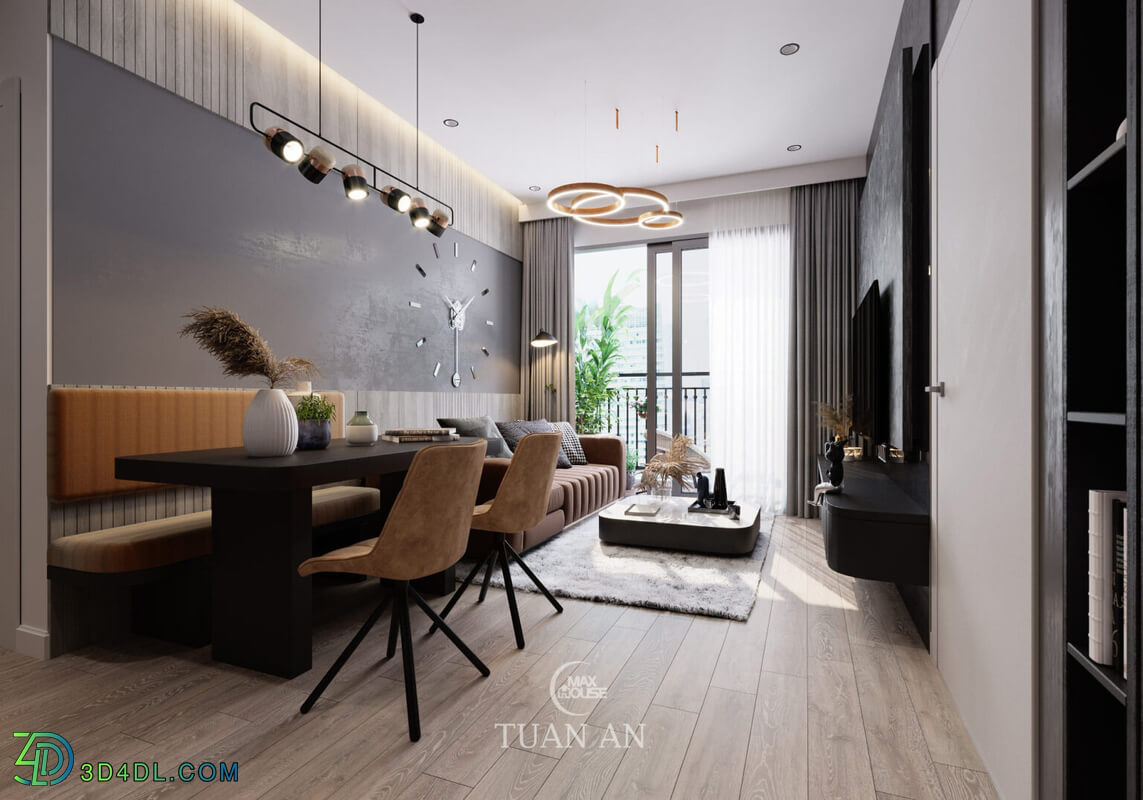 3D Interior Apartment 185 Scene File 3dsmax By Tuan An