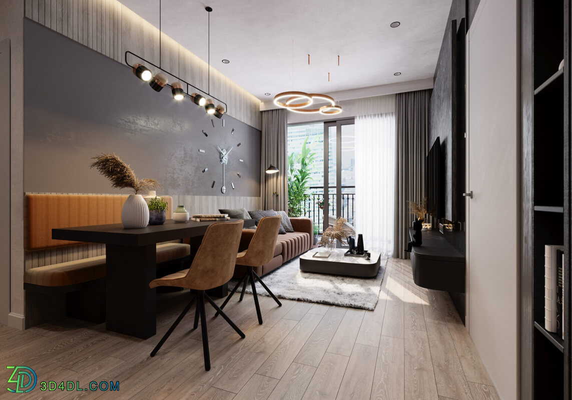 3D Interior Apartment 185 Scene File 3dsmax By Tuan An