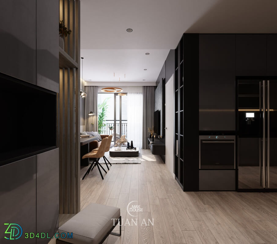 3D Interior Apartment 185 Scene File 3dsmax By Tuan An