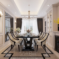 3D Interior Scenes File 3dsmax Model Diningroom 4 By VinhBoss 